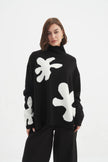 tirelli-womens-splatter-print-knit-25k3592-black-white