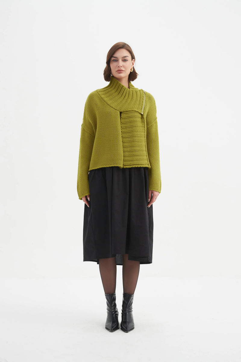 tirelli-womens-zip-collar-cardigan-25k3591-chartreuse