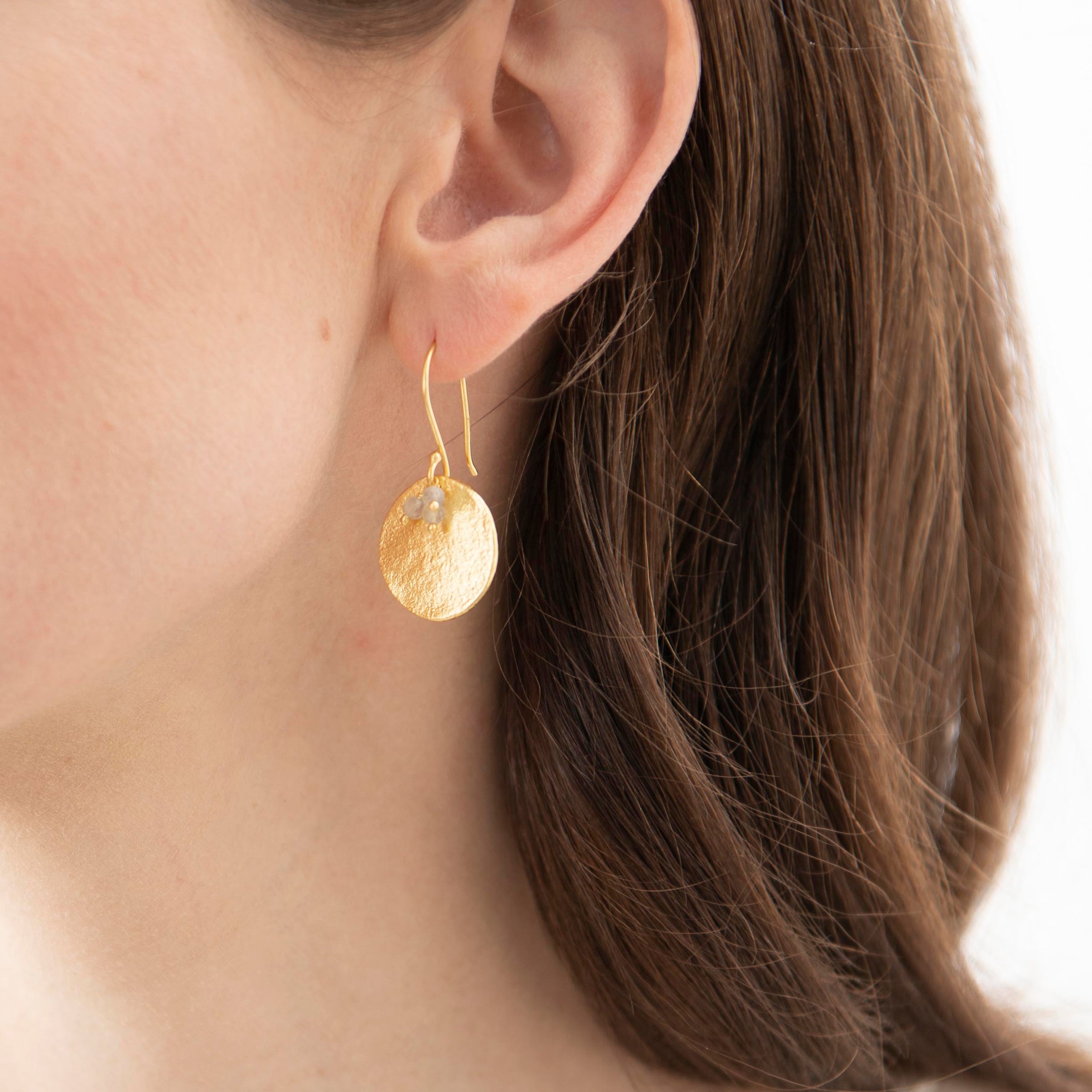 A Beautiful Story - Precious Labradorite Gold Earrings