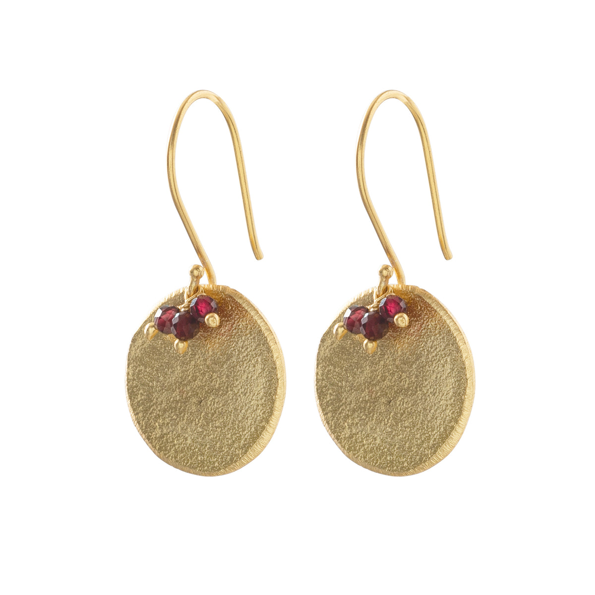 A Beautiful Story - Precious Garnet Gold Earrings