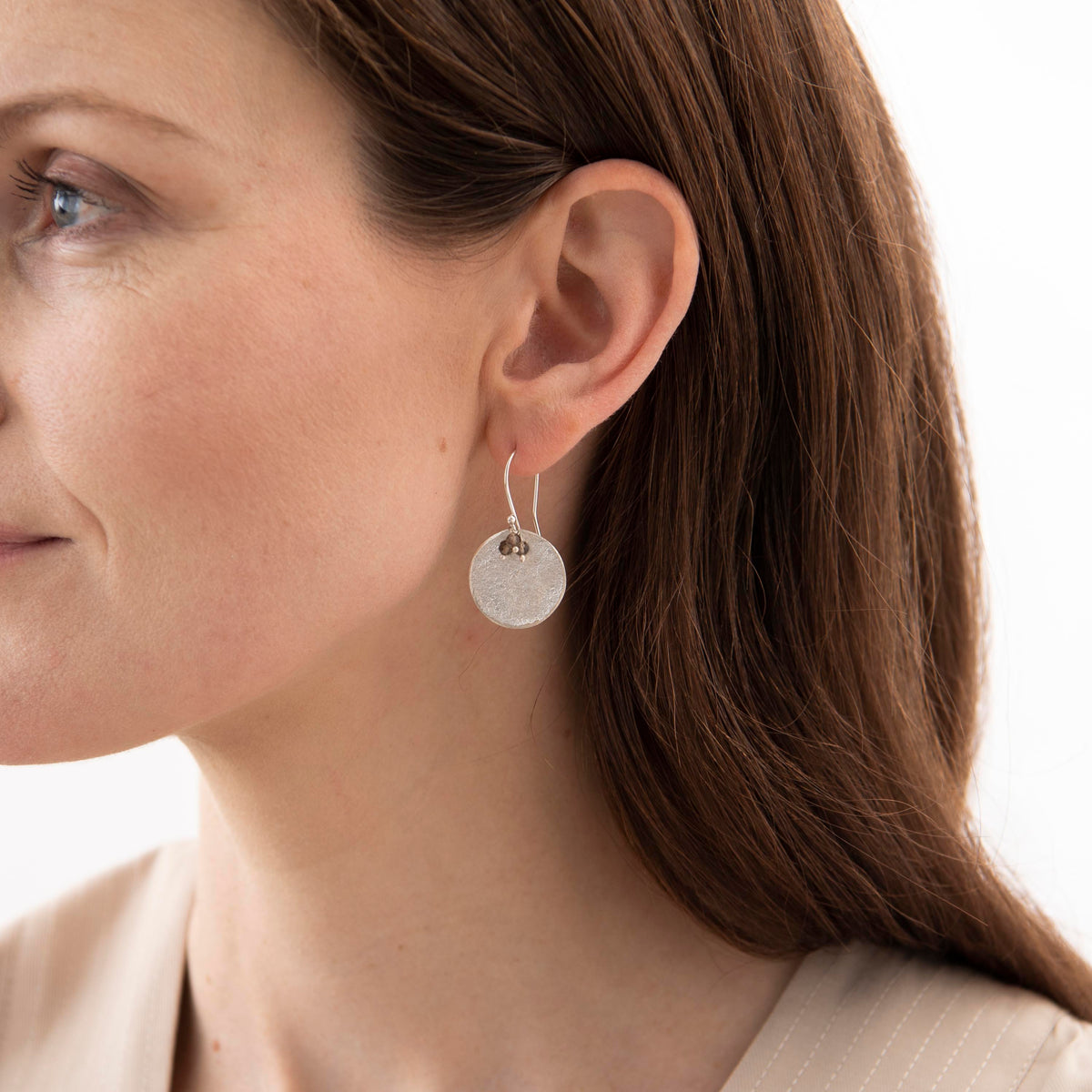 A Beautiful Story - Precious Smokey Quartz Silver Earrings