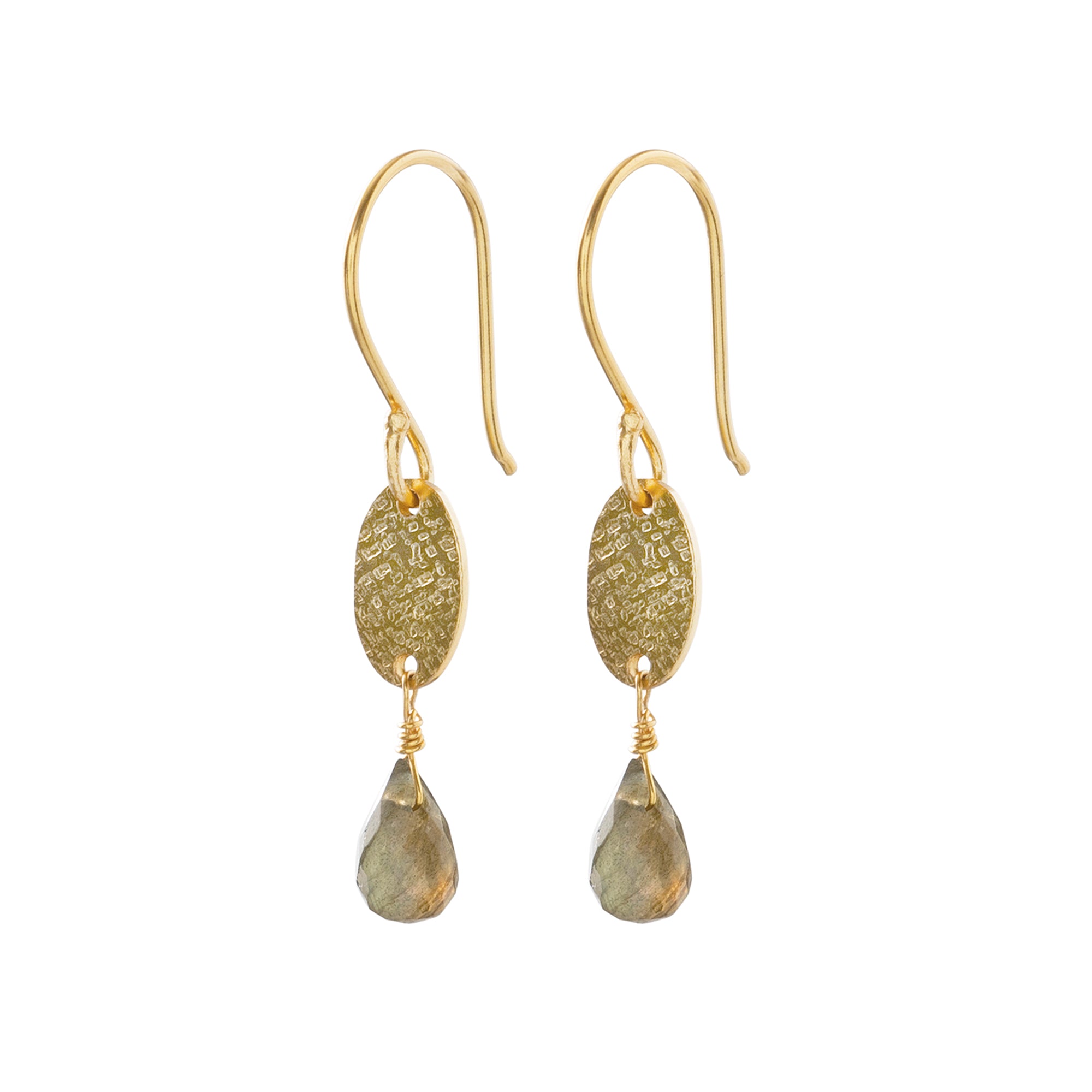 A Beautiful Story - Hopeful Labradorite Gold Earrings