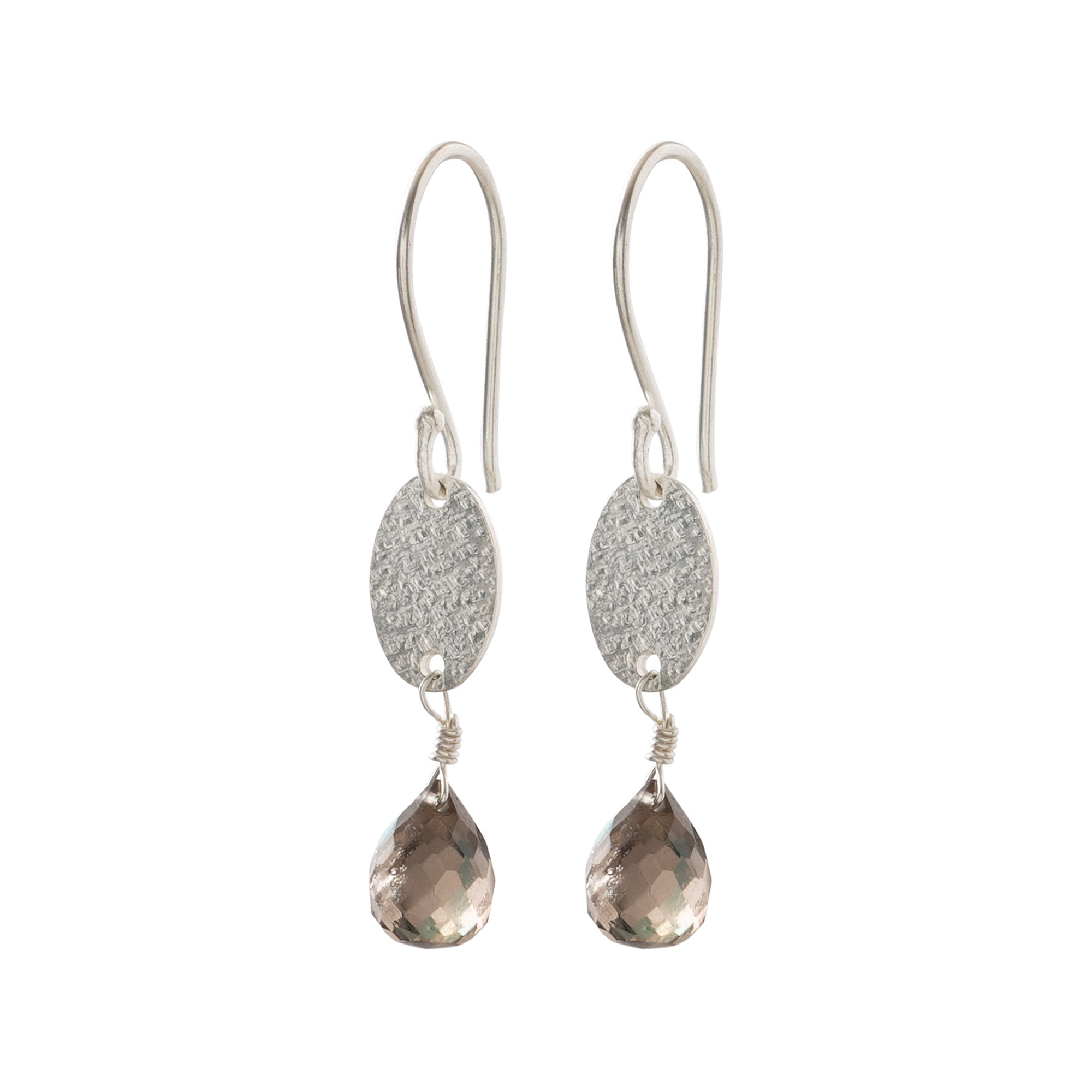 A Beautiful Story - Hopeful Smokey Quartz Silver Earrings