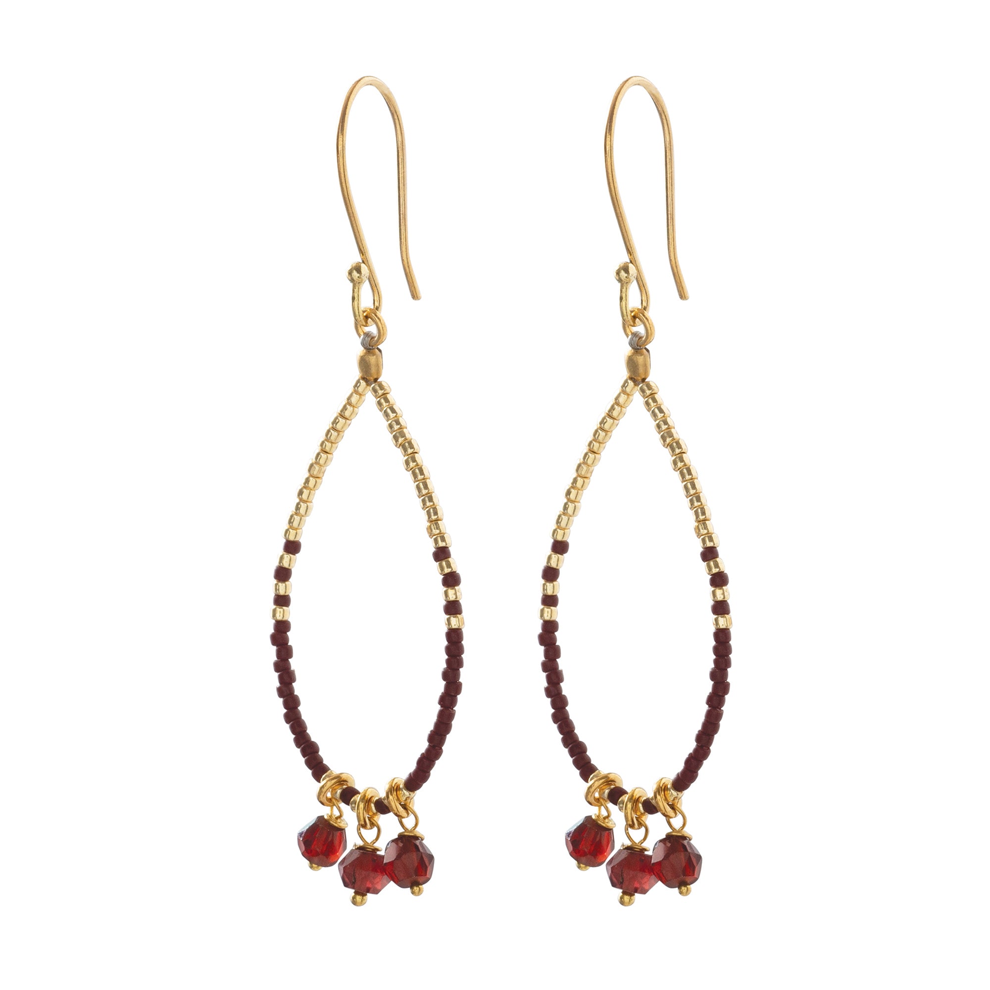 A Beautiful Story - Becoming Garnet Gold Earrings