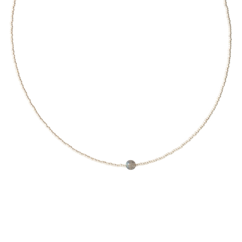 A Beautiful Story - Flora Labradorite Silver Necklace