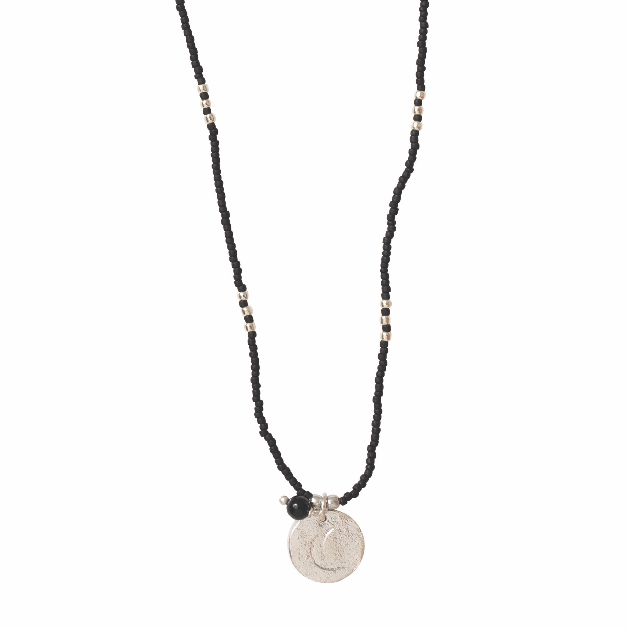 A Beautiful Story - Timeless Black Onyx Silver Necklace