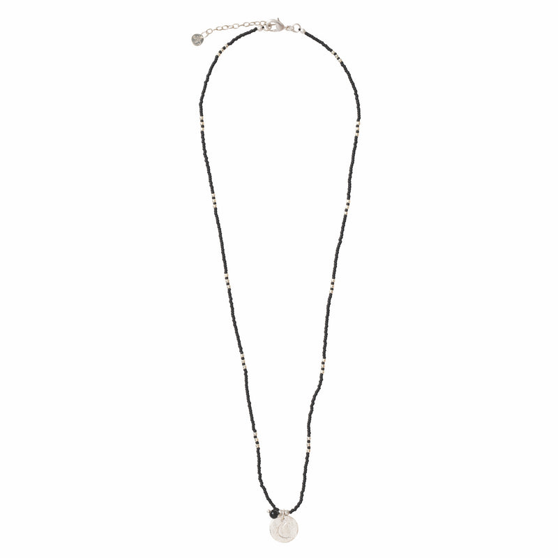 A Beautiful Story - Timeless Black Onyx Silver Necklace