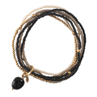 A Beautiful Story - Nirmala Black Onyx Gold Bracelet