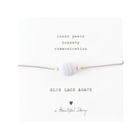 A Beautiful Story - Gemstone Card - Bracelet with Blue Lace Agate