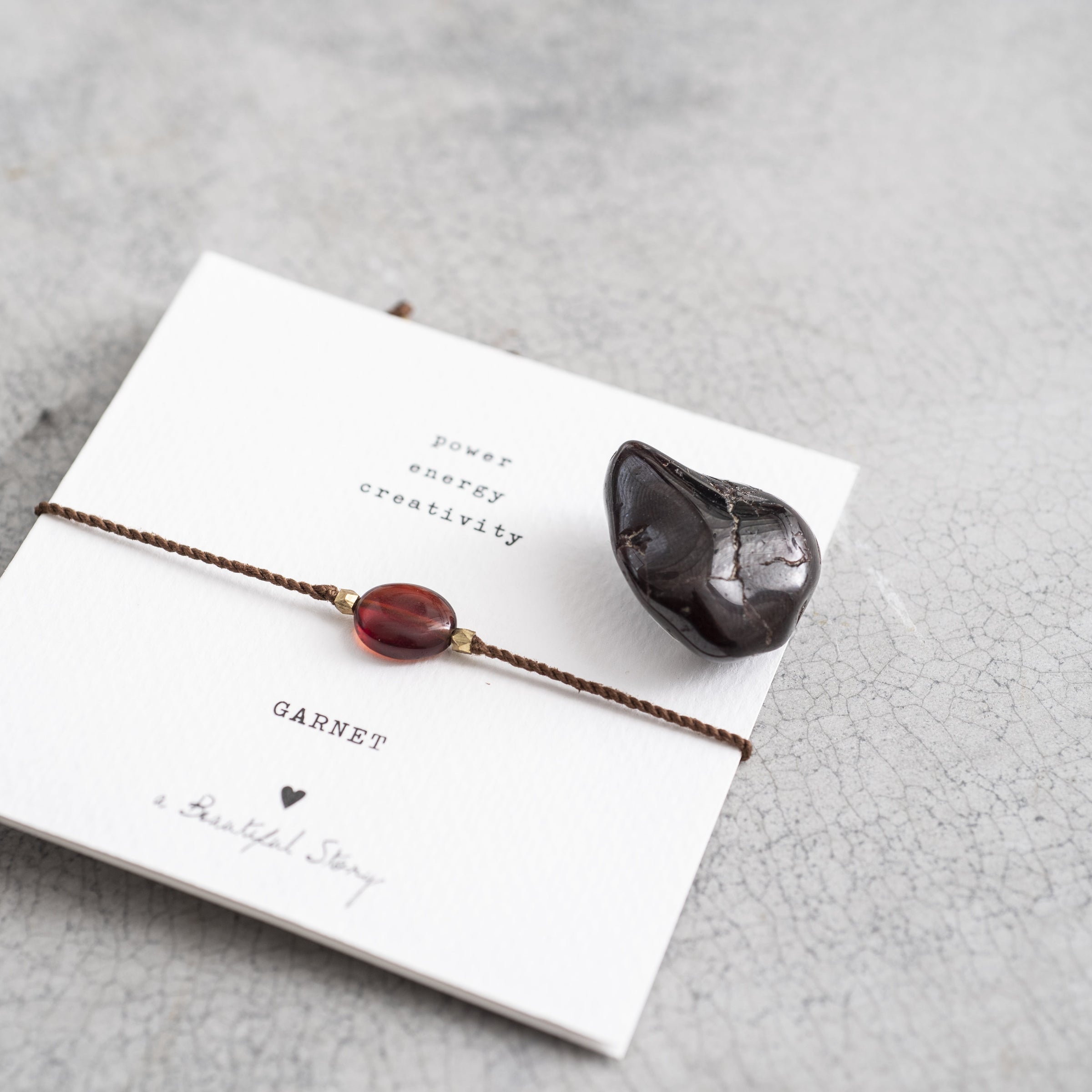 A Beautiful Story - Gemstone Card - Bracelet with Tigers Eye