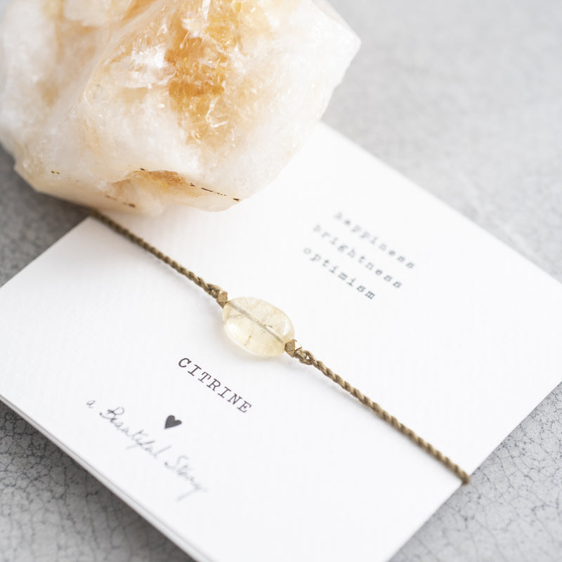 A Beautiful Story - Gemstone Card - Bracelet with Citrine