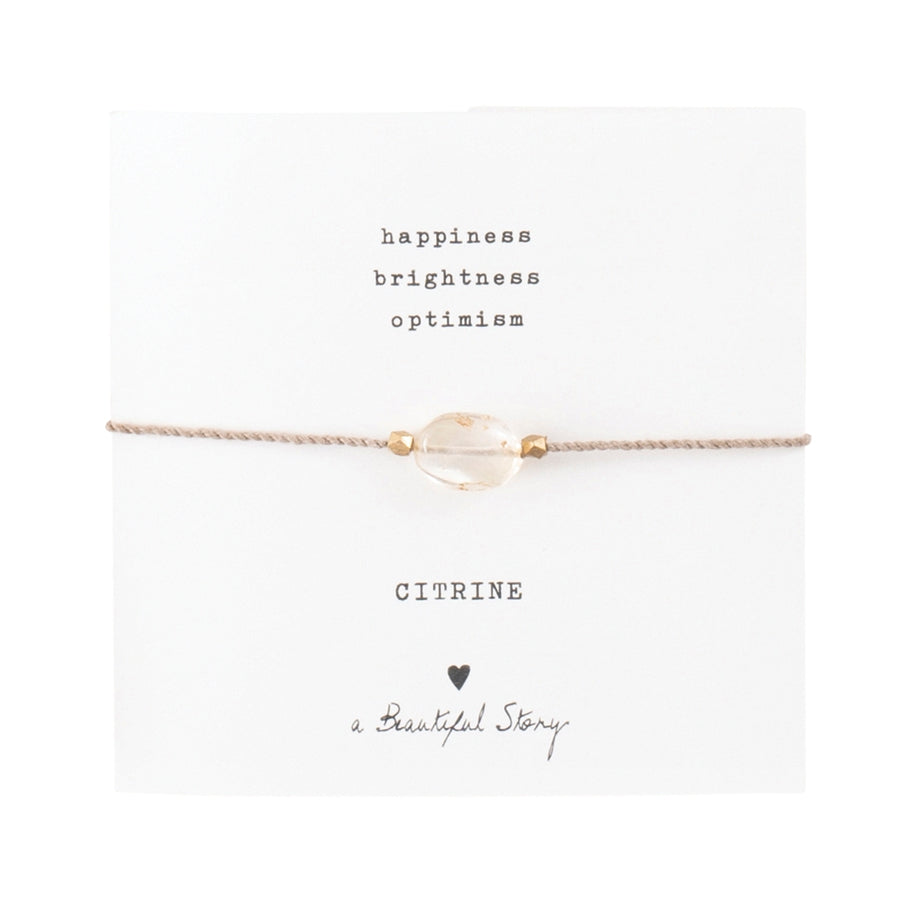 A Beautiful Story - Gemstone Card - Bracelet with Citrine