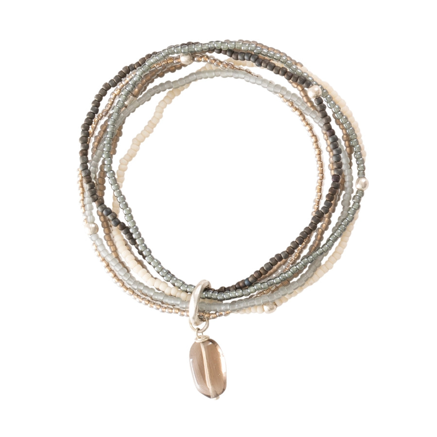 A Beautiful Story - Nirmala Smokey Quartz Silver Bracelet