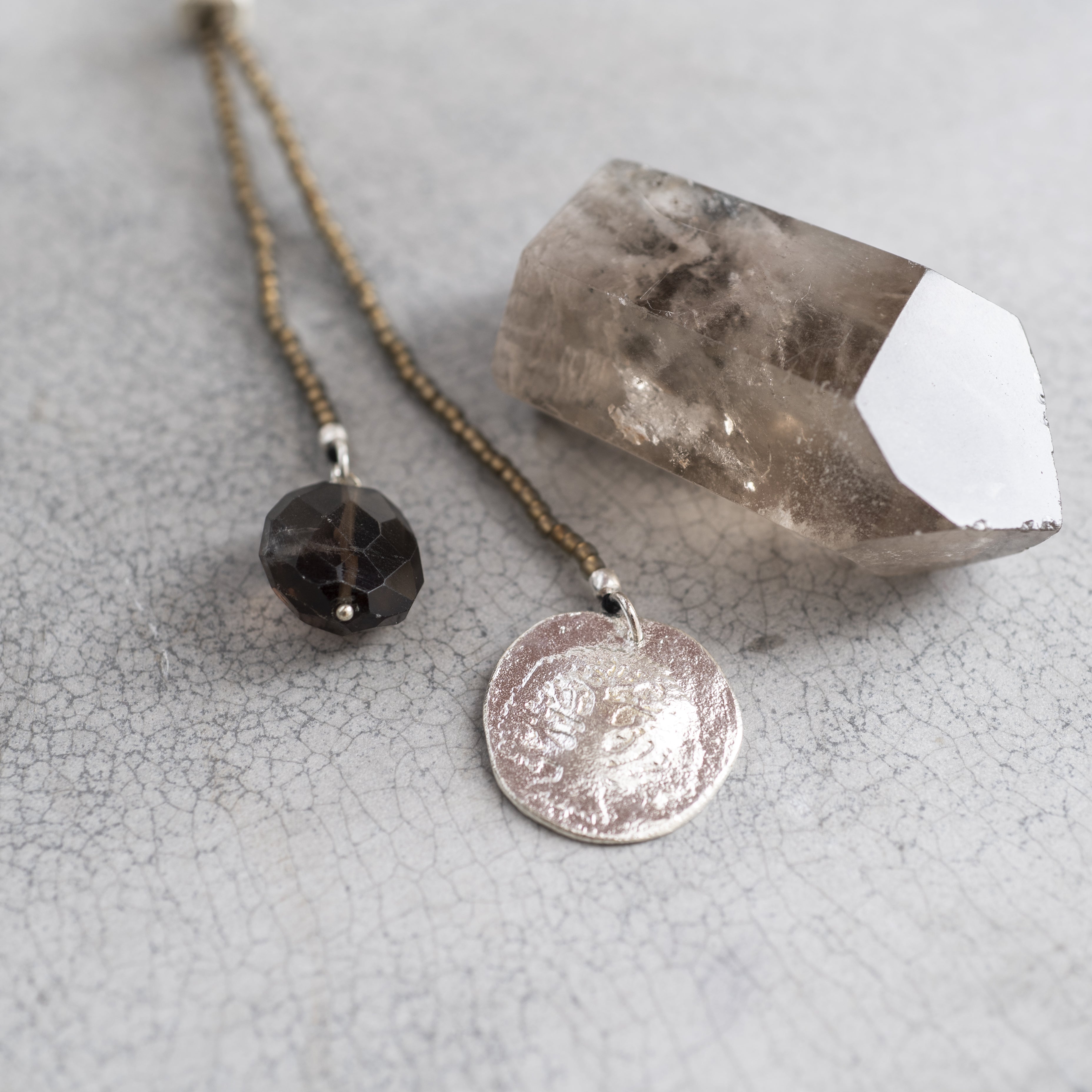 Smoky quartz cheap crystal pendant