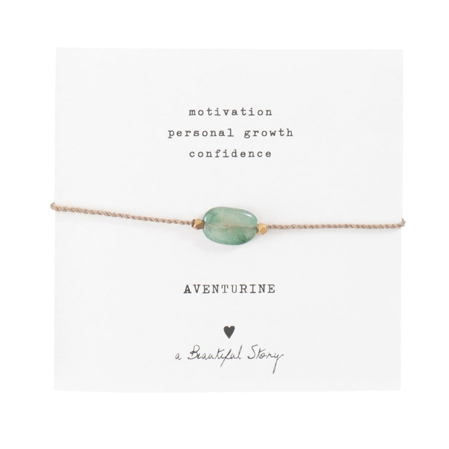 A Beautiful Story - Gemstone Card - Bracelet with Aventurine
