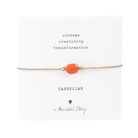 A Beautiful Story - Gemstone Card - Bracelet with Carnelian