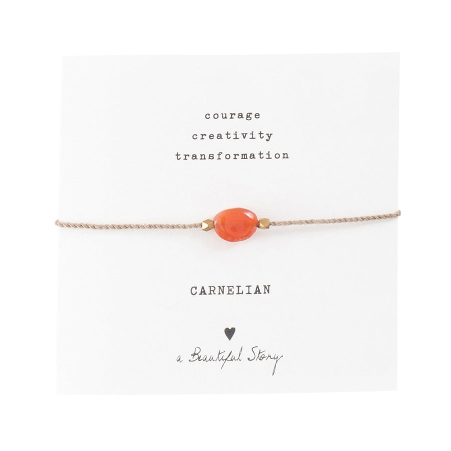 A Beautiful Story - Gemstone Card - Bracelet with Carnelian