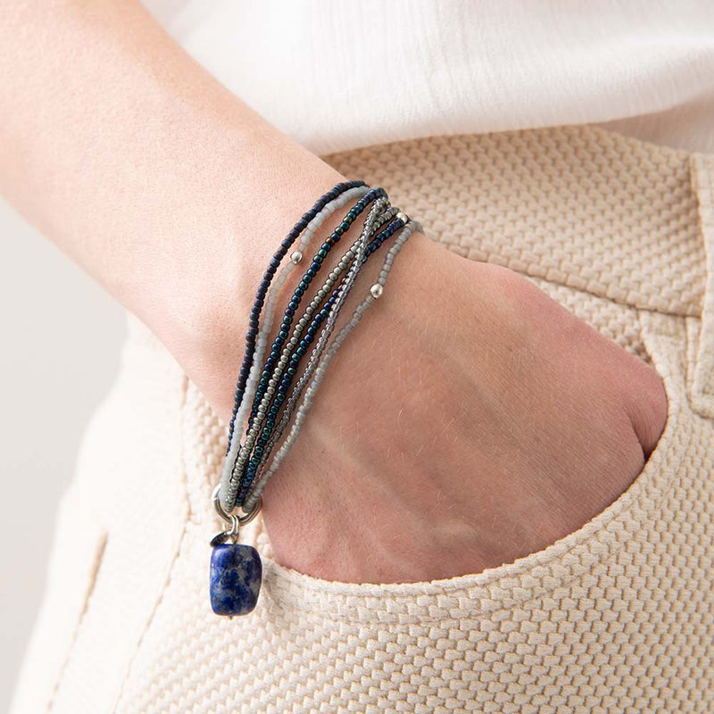 A Beautiful Story - Nirmala Lapis Lazuli Silver Bracelet