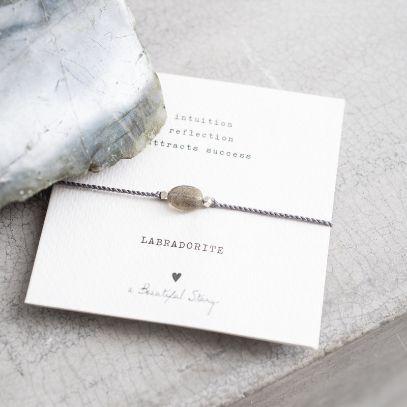 A Beautiful Story - Gemstone Card - Bracelet with Labradorite
