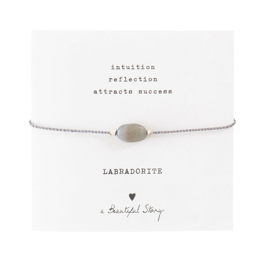 A Beautiful Story - Gemstone Card - Bracelet with Labradorite