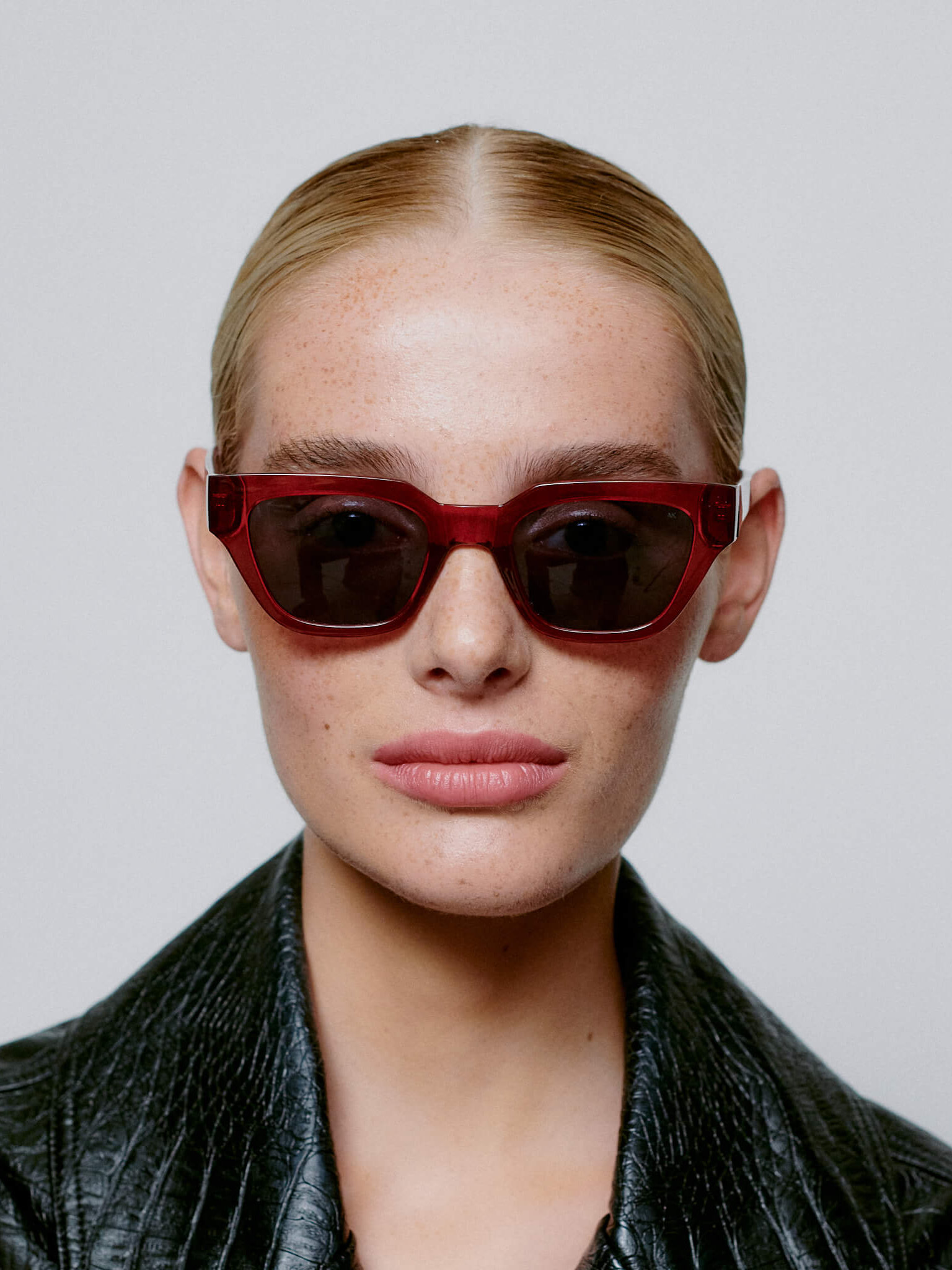 A.Kjaerbede Kaws Sunglasses - Burgundy Transparent