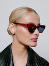 A.Kjaerbede Kaws Sunglasses - Burgundy Transparent