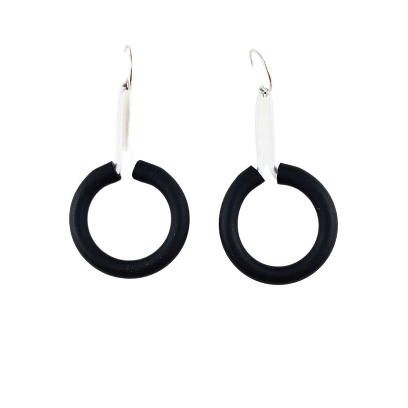 Samuel-Coraux-womens-jewellery-Marie-Claire-earrings-blk-wht-Kings-Road