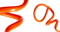 Samuel-Coraux-zig-squiggle-earrings-orange-gloss-kings-road-fashions