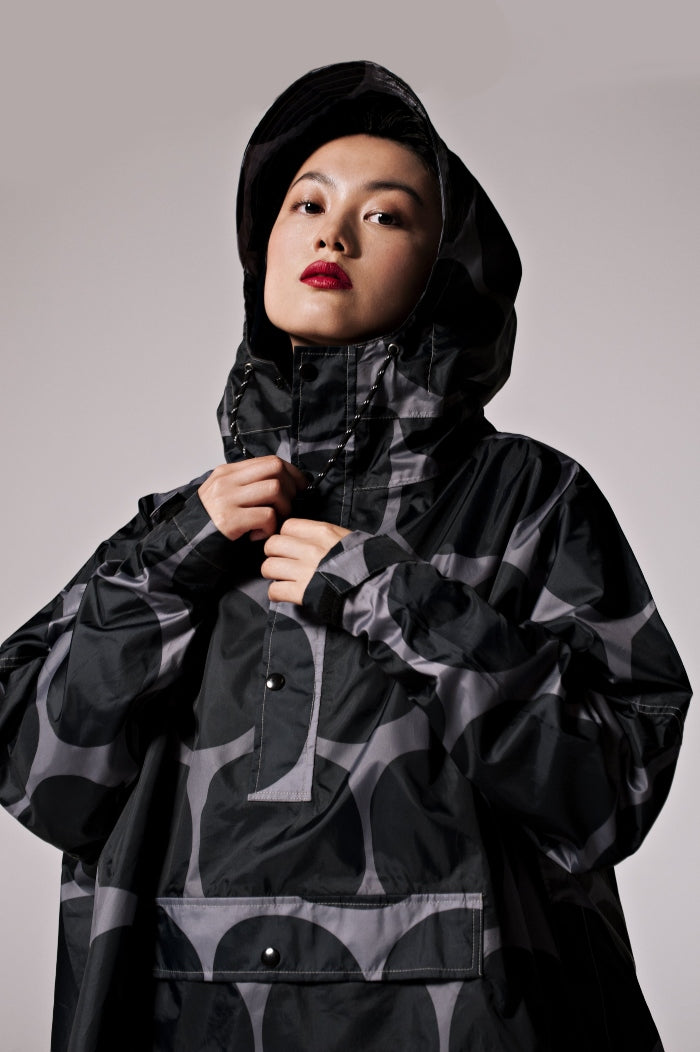 Rainkiss Black Polka Poncho